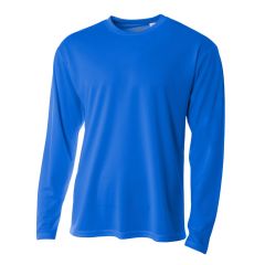 Men's Long Sleeve Crew Birds Eye Mesh Tee