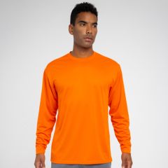 Men's Long Sleeve Crew Birds Eye Mesh Tee