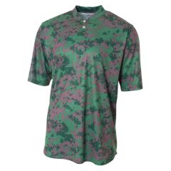 Camo 2-Button Henley