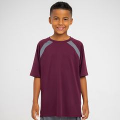 Youth Spartan Short Sleeve Color Block Crew