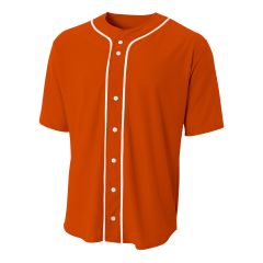 Youth Full Button Stretch Mesh Baseball Jersey