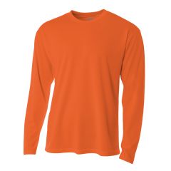 Men's Long Sleeve Crew Birds Eye Mesh Tee