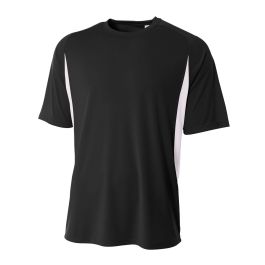 ★JILLSTUART★ Black short sleeve line color blocking one pi 1200W-6018-BlkShkOr-2-