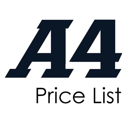 A4 Price List A4 Price List
